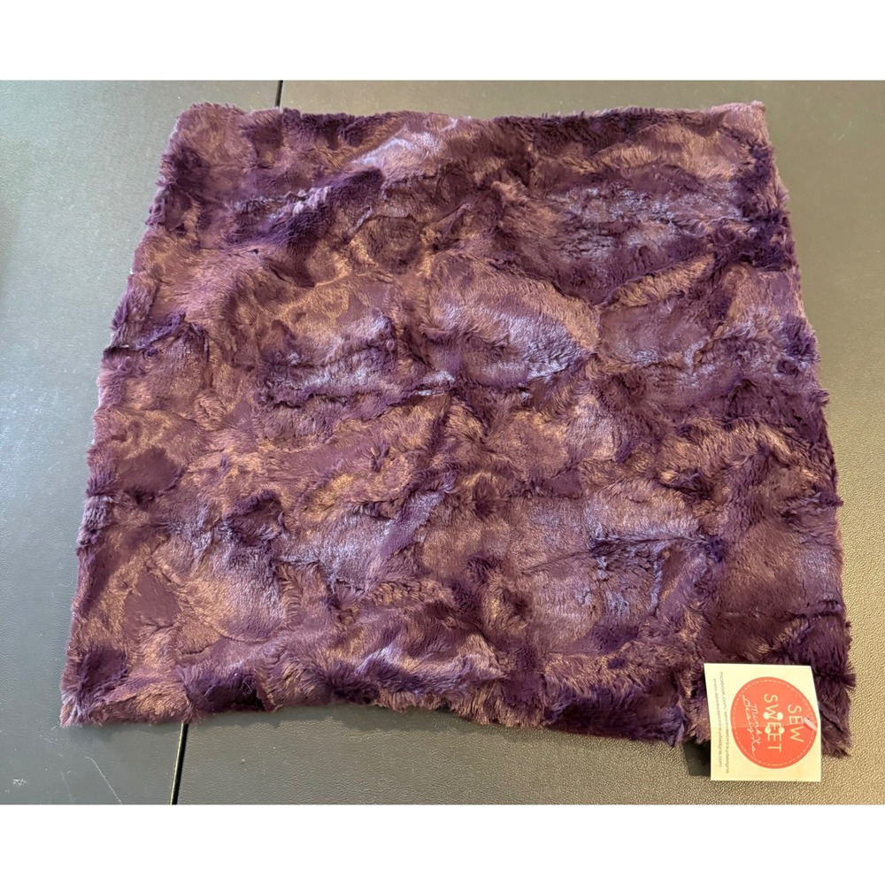 Sew Sweet Minky Designs 19x19 Pillow Cover Purple Plush Textured Luxury NEW